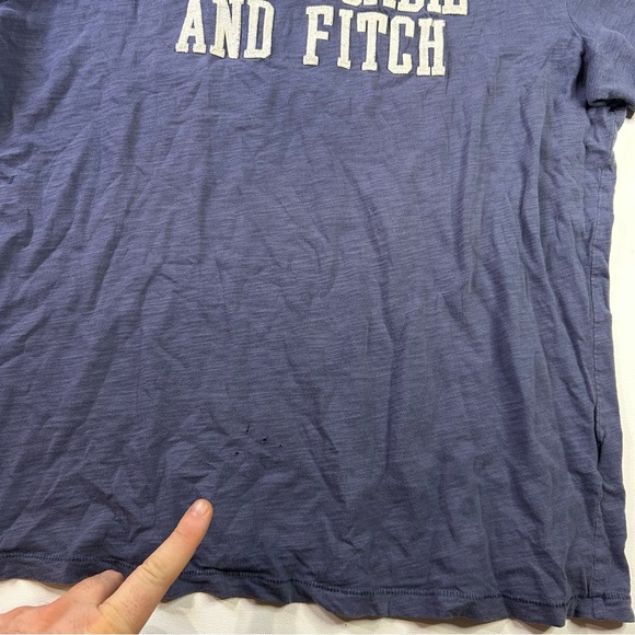 Vintage Y2K Abercrombie & Fitch Embroidery Heathered Short Sleeve Shirt Mens XL - Picture 6 of 6